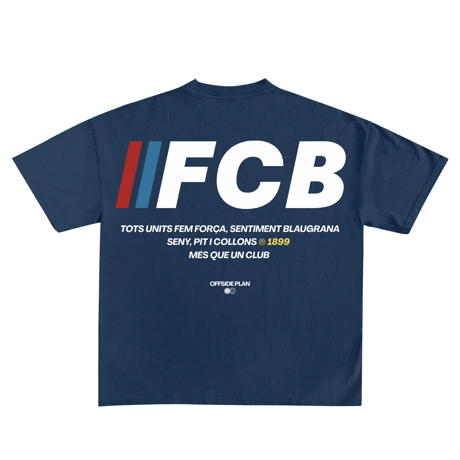 Camiseta "FCB" - Azul Marino