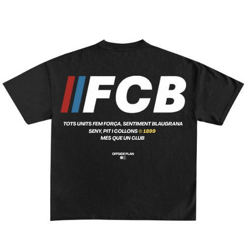 Camiseta "FCB" - Negra