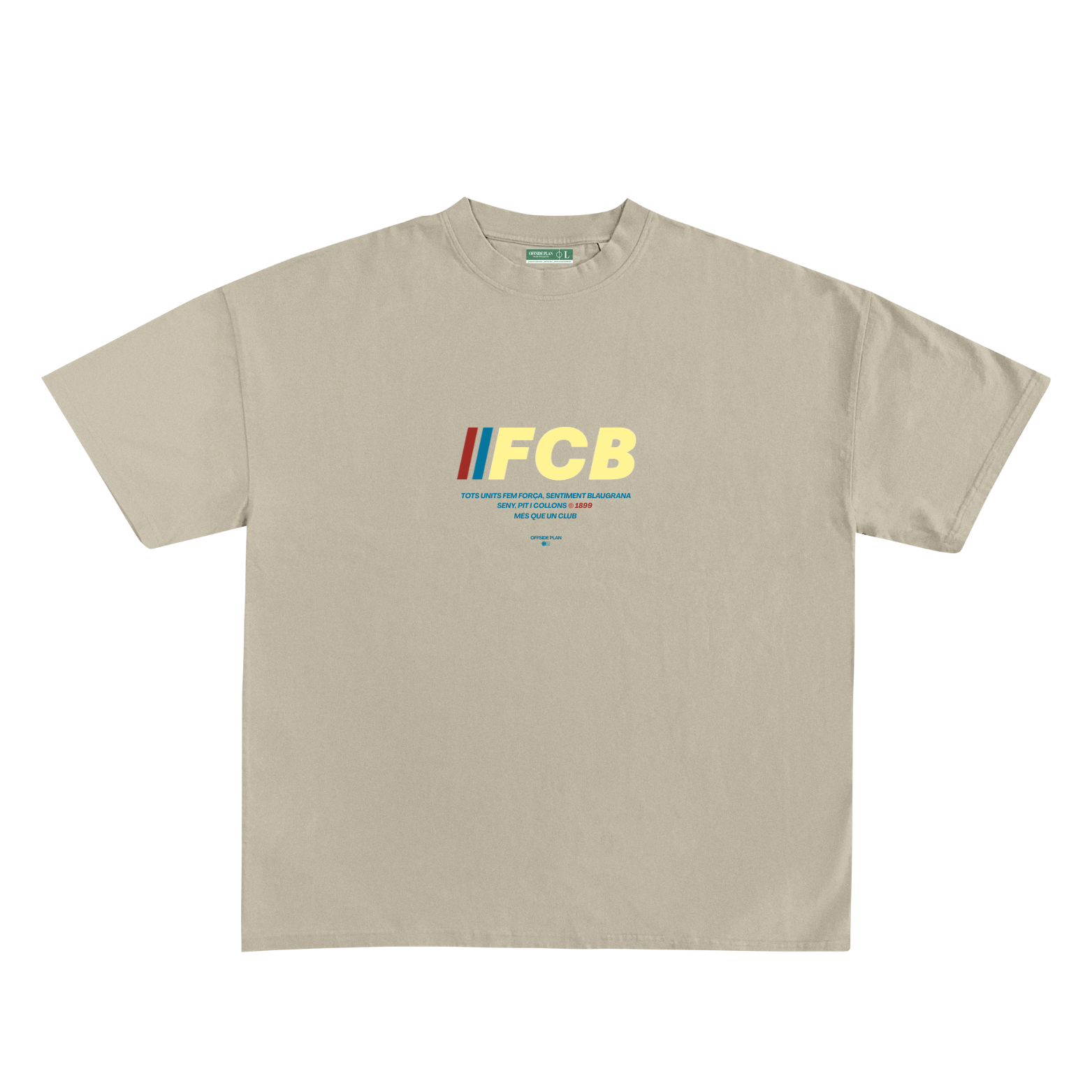 Camiseta "FCB" -Sand