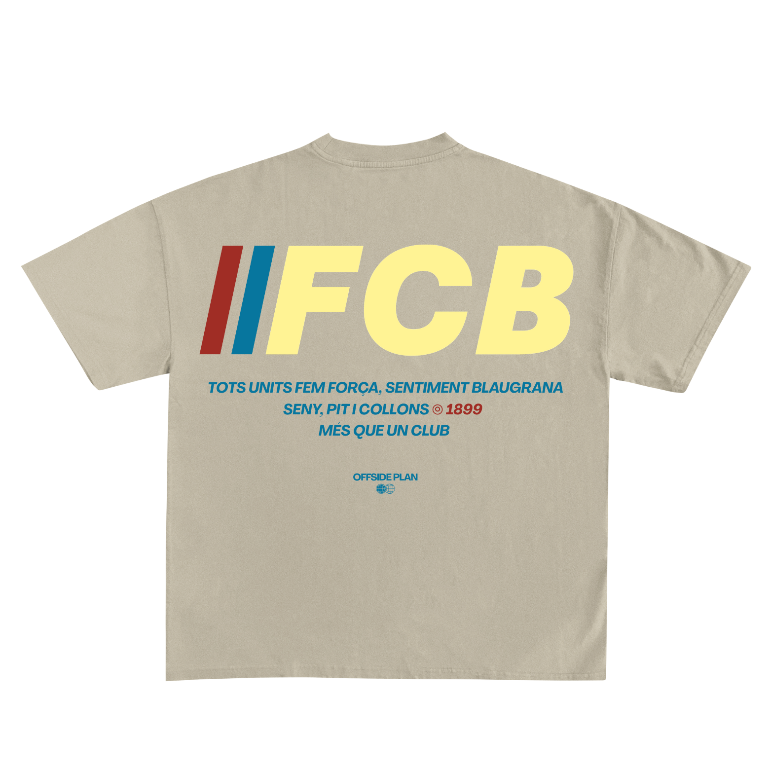 Camiseta "FCB" -Sand