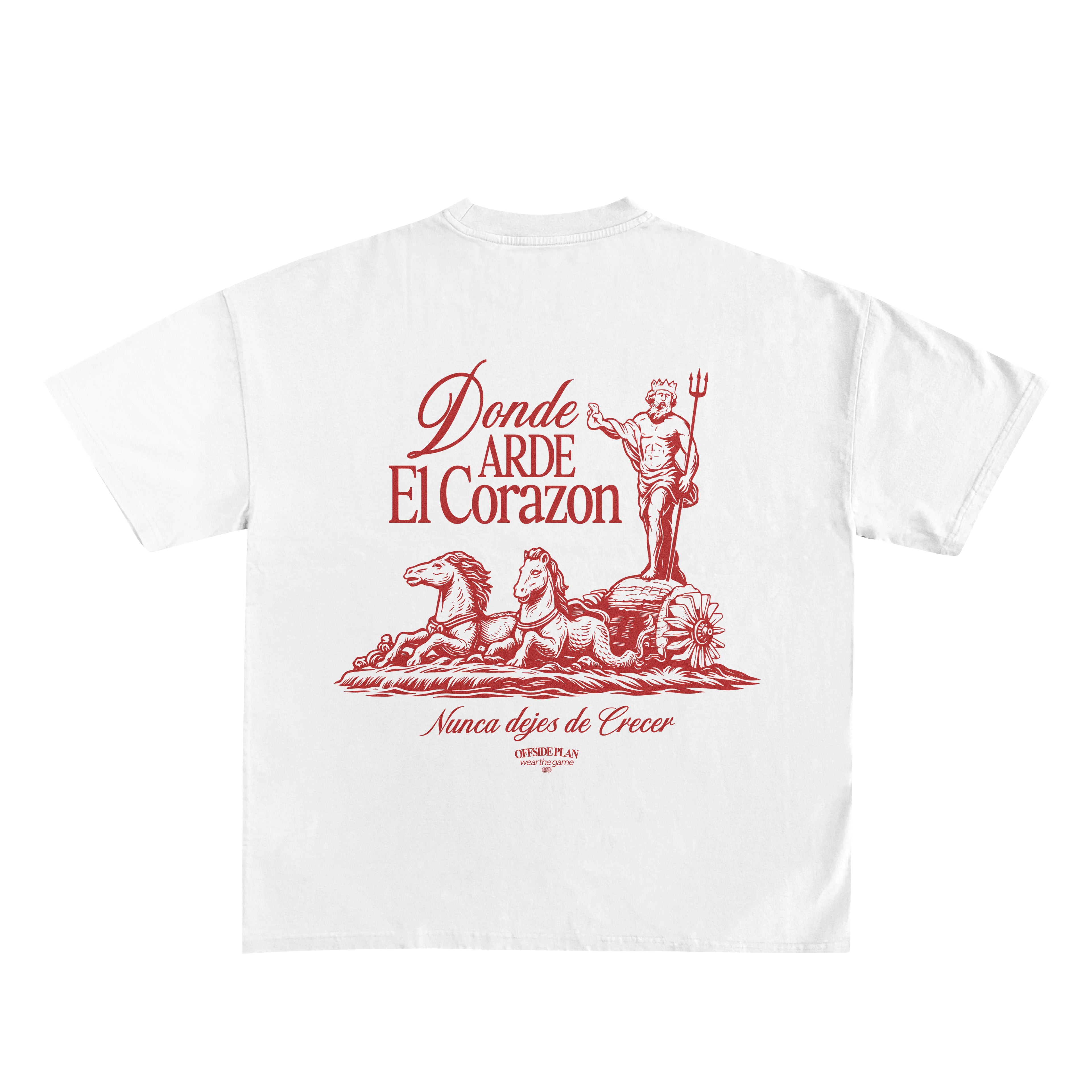 Camiseta "Donde arde el corazón"- Blanco