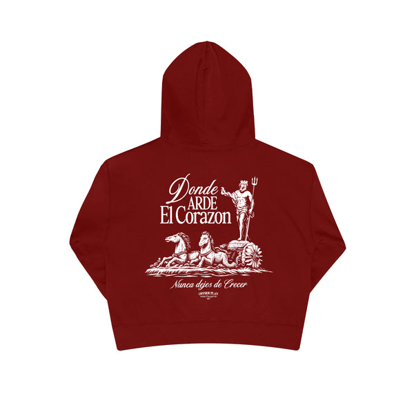 Sudadera "Donde el arde el corazón" - Granate