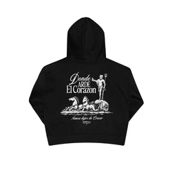 Sudadera "Donde el arde el corazón" - Negra