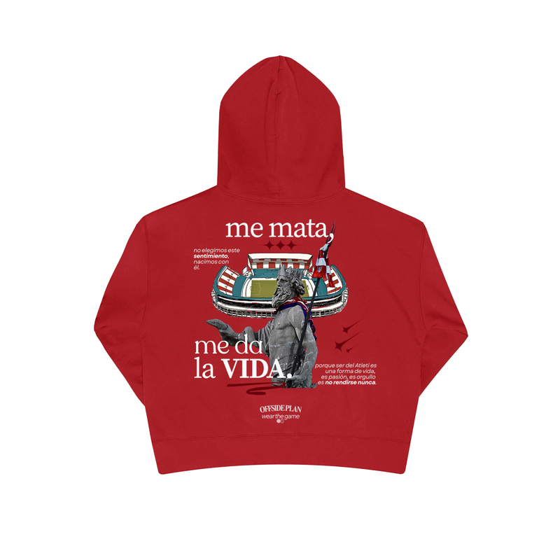Sudadera "ME DA LA VIDA" - Granate
