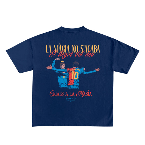 Camiseta "Lamine & Messi"- CATALÀ - Azul Marino