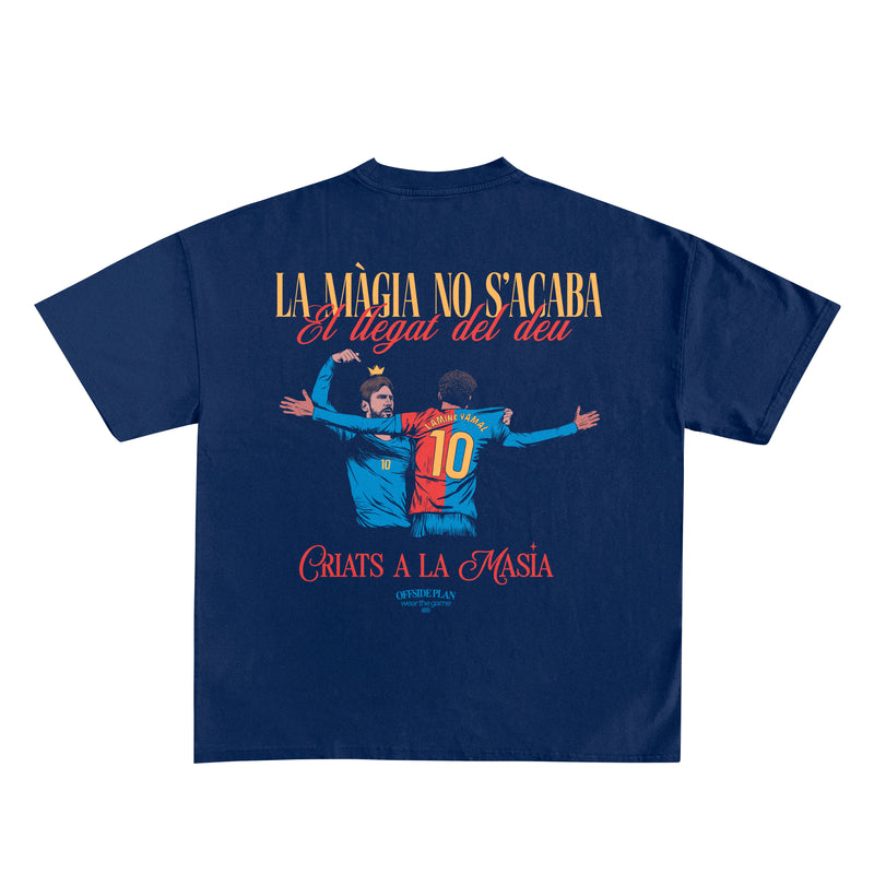 Camiseta "Lamine & Messi"- CATALÀ - Azul Marino