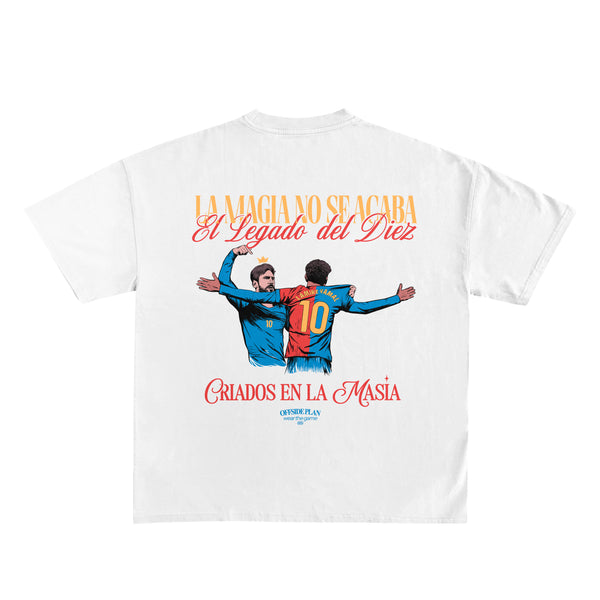 Camiseta "Lamine & Messi" - Blanco