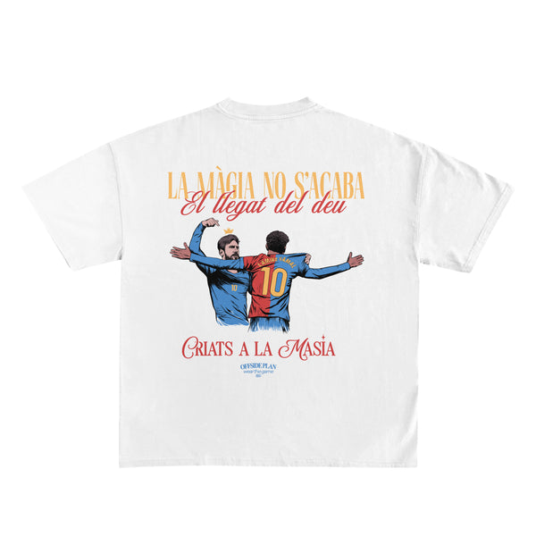 Camiseta "Lamine & Messi"- CATALÀ - Blanco