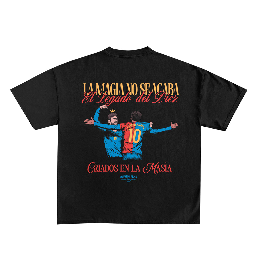 Camiseta "Lamine & Messi" - Negro