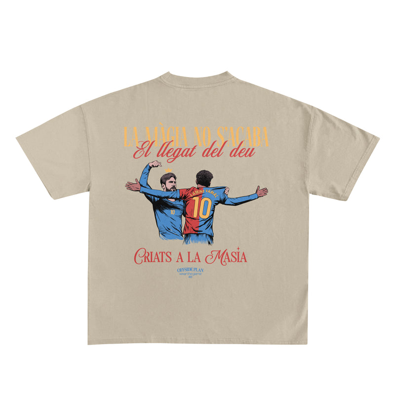 Camiseta "Lamine & Messi" - CATALÀ - Sand