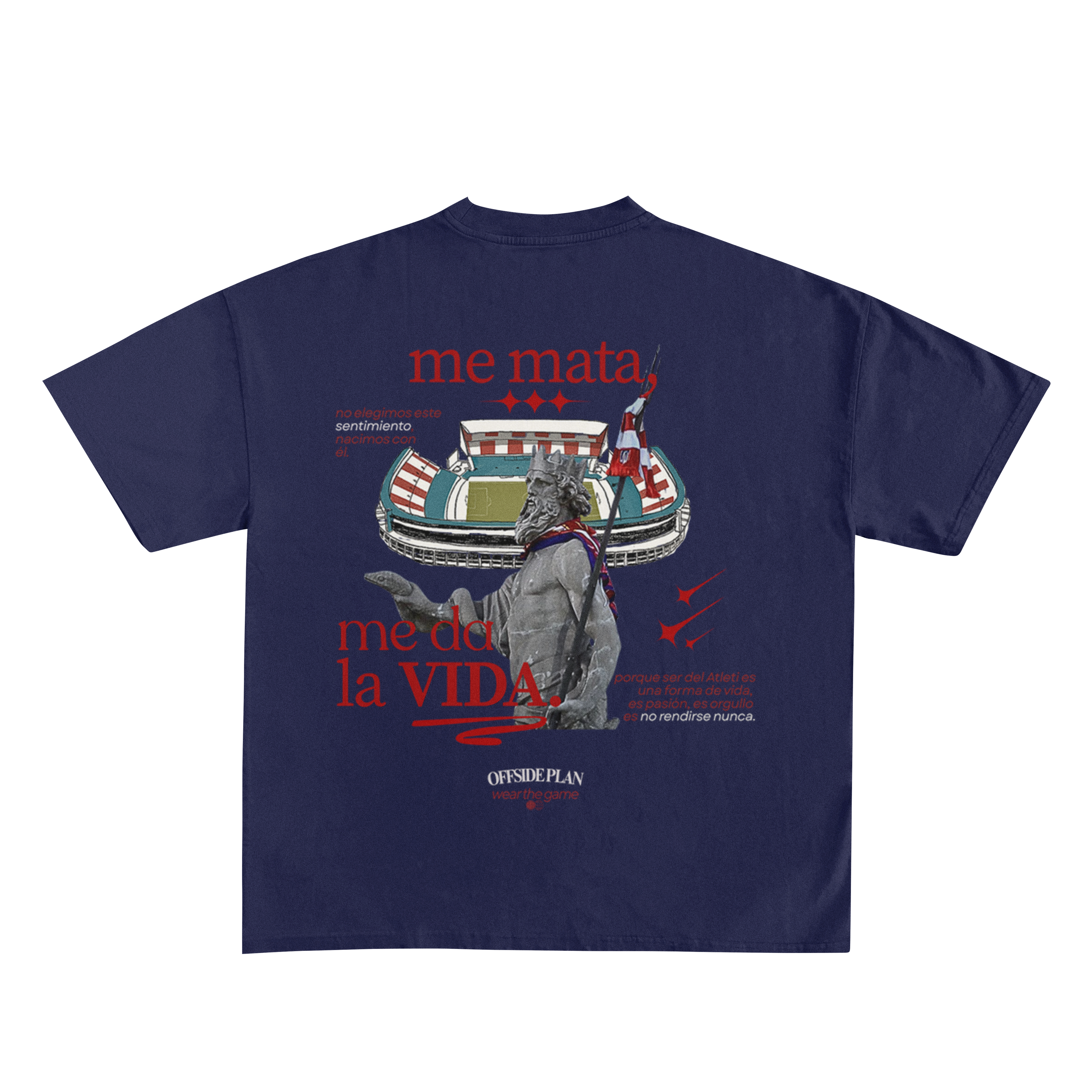 Camiseta "ME DA LA VIDA" - Azul Marino