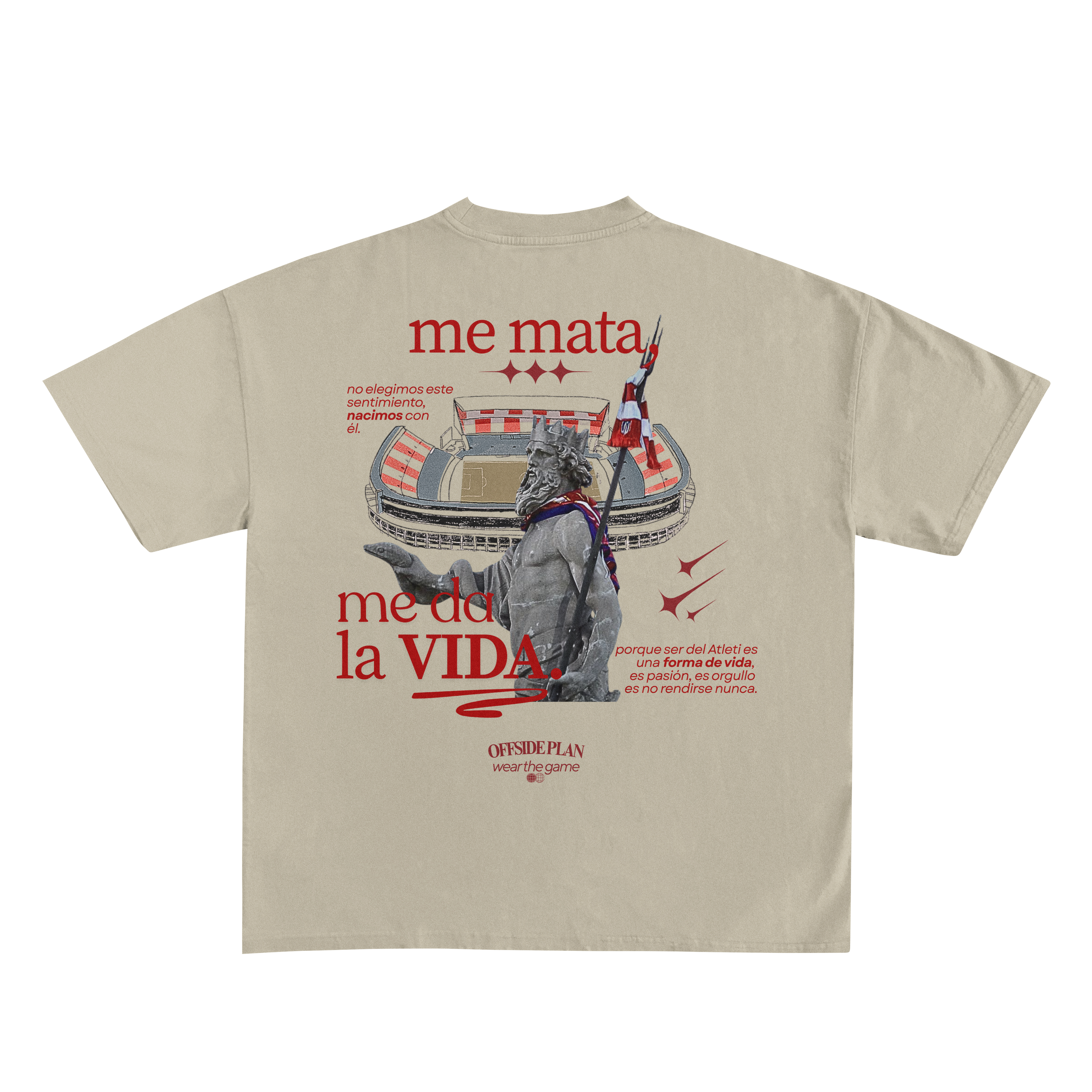 Camiseta "ME DA LA VIDA" - Sand